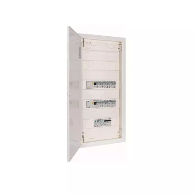 EATON KLV-PW-48-1PXL-1SPD-2PXF-16PLI 4-rijige voorbedrade verdeelplaat, 48 modules, IP30, wit