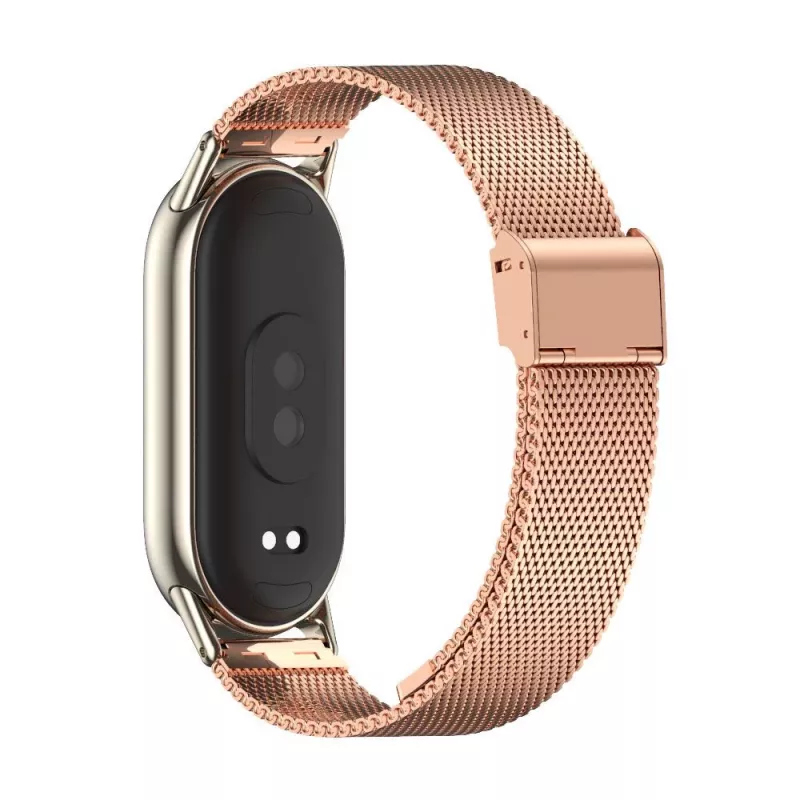 Tech-Protect MilaneseBand roestvrijstalen bandje voor Xiaomi Smart Band 8, roségoud