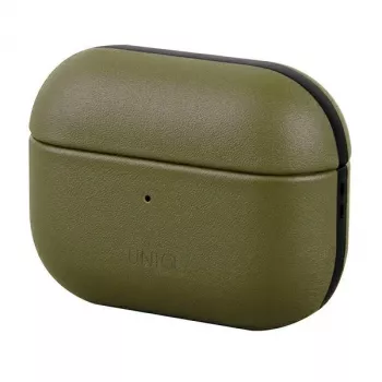 UNIQ Terra echtleren case voor Apple AirPods Pro – olijfgroen