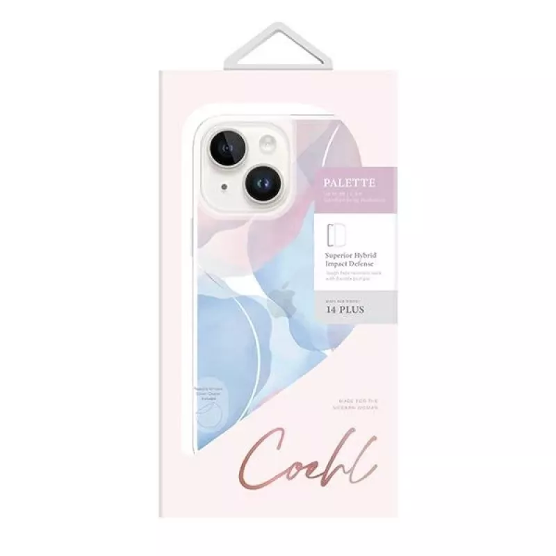 UNIQ Coehl Palette hoes voor iPhone 14 Plus/15 Plus 6,7 inch Dusk Blue