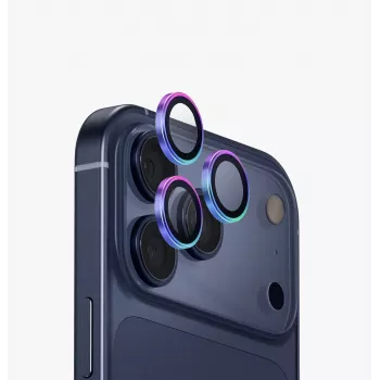 UNIQ Optix aluminium camera-lensbescherming voor iPhone 17 Pro / 17 Pro Max met applicator, opaal