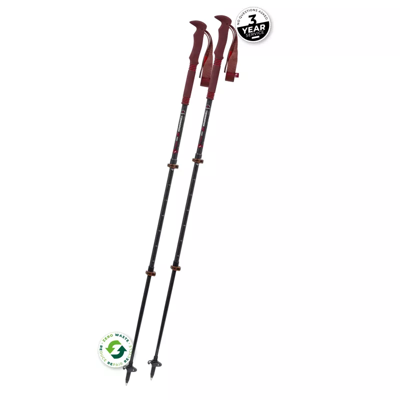 Komperdell Carbon Pro Zero Compact trekkingstokken - Malbec