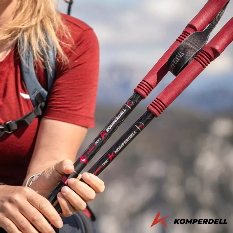 Komperdell Carbon Pro Zero Compact trekkingstokken - Malbec