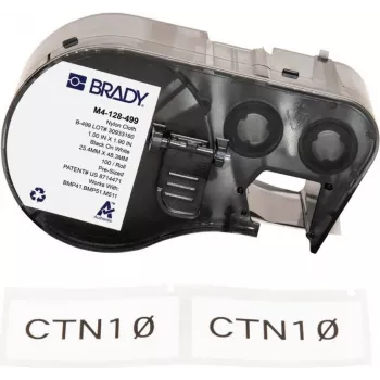 Brady B-427 zelflaminerende vinyl-etiketten set voor BMP21-PLUS, BMP21-LAB, M210, M211 – 25,4 mm x 19,05 mm, wit/transparant, permanent acryl, thermotransfer (M4-128-499)