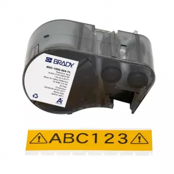 BRADY BMP51/BMP53/M511 zelflaminerend vinyl-etiket, wit/transparant, 1 inch breed, 21 ft rol
