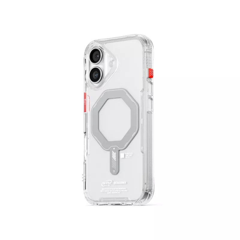 Skinarma Saido magnetische oplaadhoes voor iPhone 17 - transparant