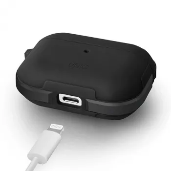 UNIQ Valencia antibacteriële hoes voor AirPods Pro – middernachtzwart