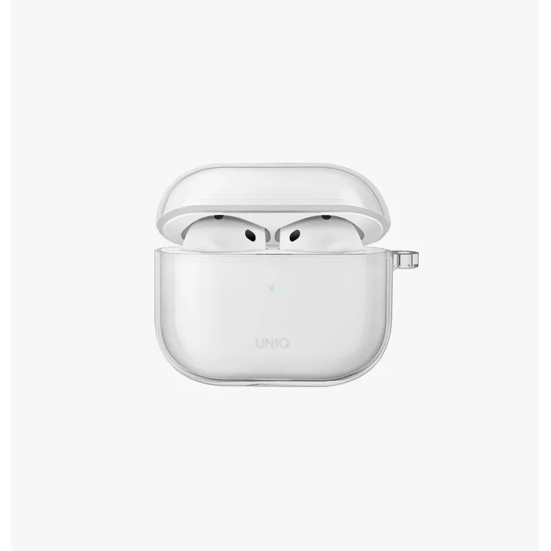 UNIQ Glase hoes voor Apple AirPods 4 glanzend rook