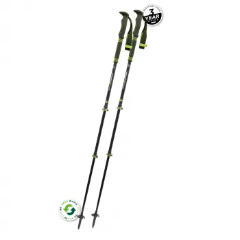 Komperdell Carbon Pro Zero telescoop-trekkingstokken, carbon schacht met titanal onderstuk, Powerlock 3.0, Trek Pro 280 foam greep, Vario teller