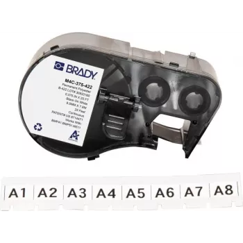 Brady M4C-375-422 zelflaminerende vinyl etiketcartridge voor BMP41/BMP51/BMP53/M511-printers, wit, 25,4 mm x 6,4 m