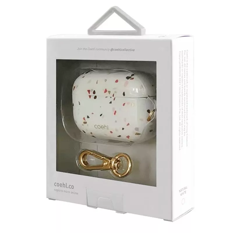 UNIQ Coehl Terrazzo hoes voor Apple AirPods Pro - naturelwit