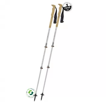 Komperdell Explorer Zero Cork telescoop-trekkingstokken, 3-delig aluminium 7075-T6, Powerlock 3.0, kurkgreep, Vario-platen