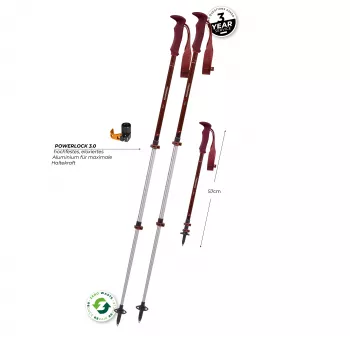 Komperdell Trailmaster Zero Compact trekkingstokken - Malbec