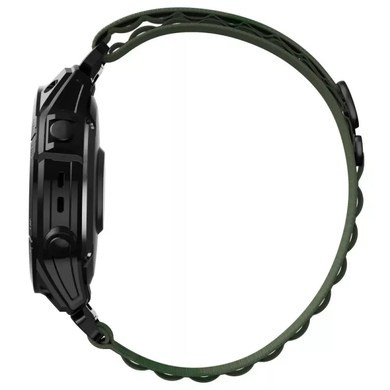 TECH-PROTECT NYLON PRO armband voor Garmin Fenix 5 / 6 / 6 Pro / 7, 22 mm QuickFit, legergroen