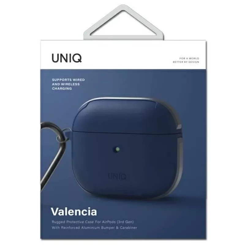 UNIQ Valencia antibacteriële hoes voor AirPods 3e generatie blauw