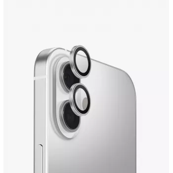 UNIQ Optix aluminium camera lensbescherming voor iPhone 17 met applicator - zilver