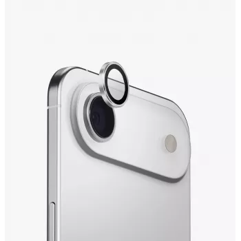 UNIQ Optix aluminium cameralensbeschermer met applicator voor Apple iPhone Air, Zilver