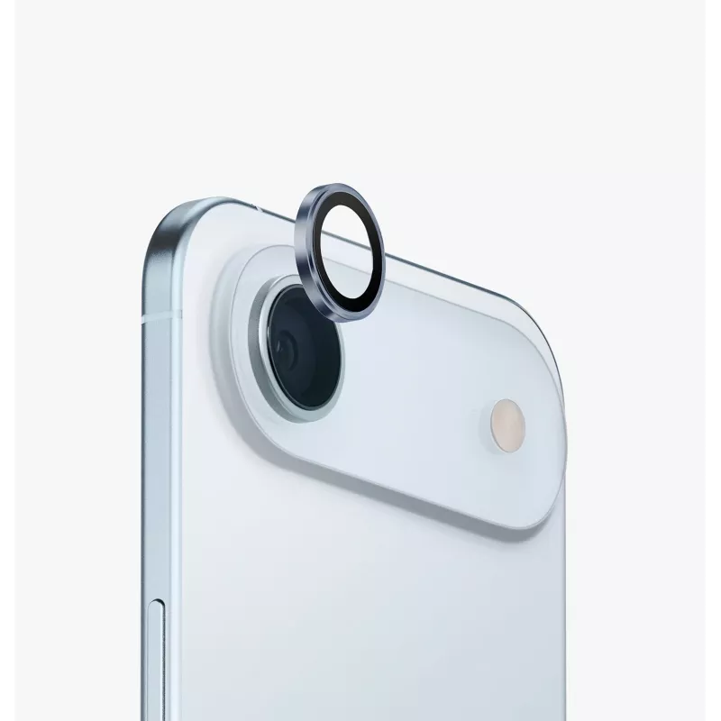 UNIQ Optix aluminium cameralensbeschermer met applicator voor Apple iPhone Air, Zilver