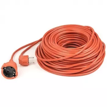 POWER PLANT, LLC 40m heavy-duty verlengsnoer met 1 Schuko-contactdoos, 3x2,5mm² rubberkabel, IP44, 16A, 230V, zwart