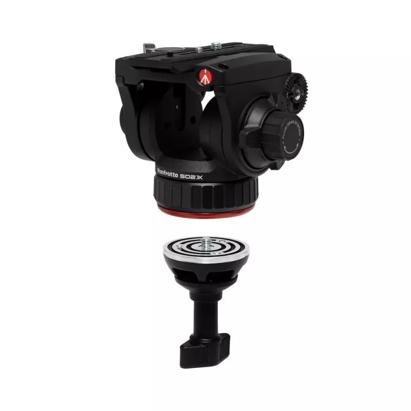 Manfrotto 520BALLSHX 75 mm halfbol met korte hendel voor statiefnivellering