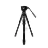 Manfrotto MKONEVA-500X hybride foto-video-statief met fluid-kop, 5-voudig aluminium poten, flip-locks, snelkolom, draagtas