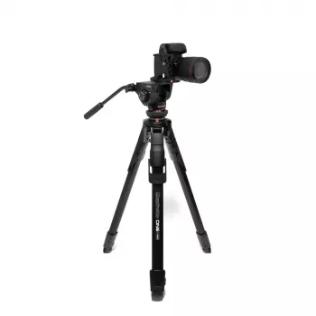 Manfrotto MKONEVA-500X hybride foto-video-statief met fluid-kop, 5-voudig aluminium poten, flip-locks, snelkolom, draagtas