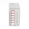 EFB DIN-rail verdeelbox OM4, 12x LC-pigtail, 6x LC-duplex koppeling, lichtgrijs