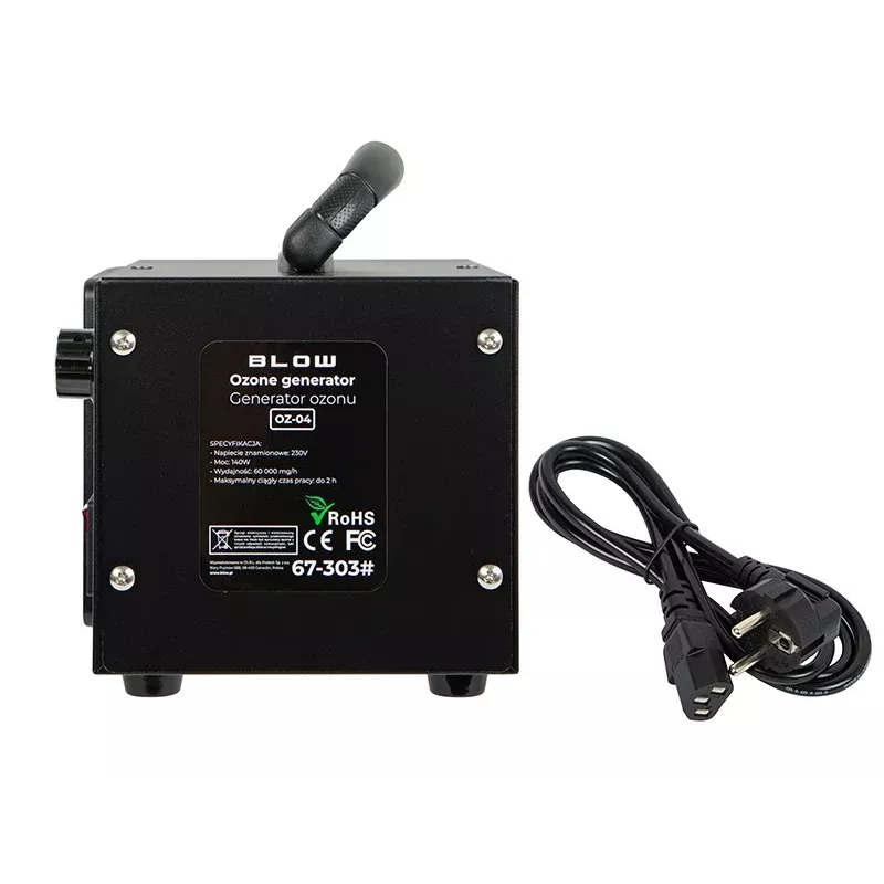 Blow OZ-04 ozongenerator, 60.000 mg/h, 140 W, Zwart