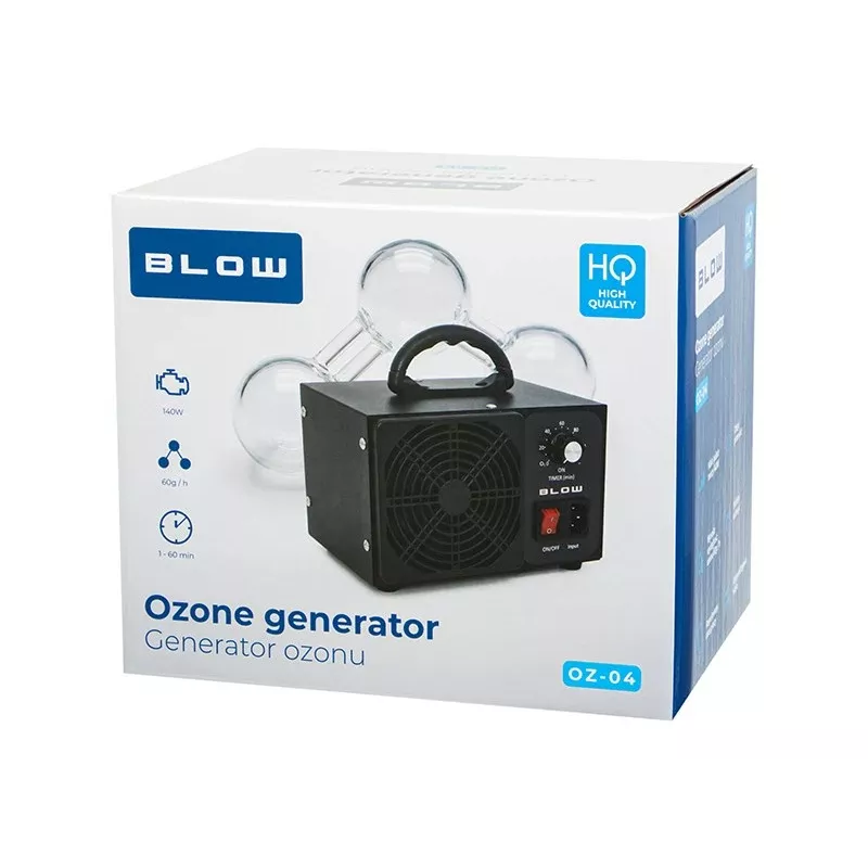 Blow OZ-04 ozongenerator, 60.000 mg/h, 140 W, Zwart
