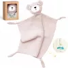 Momcozy katoenen knuffelbeer pluche voor baby's, roze
