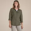 Craghoppers dames NosiLife Adventure langarmhemd III - Wild Olive - XL
