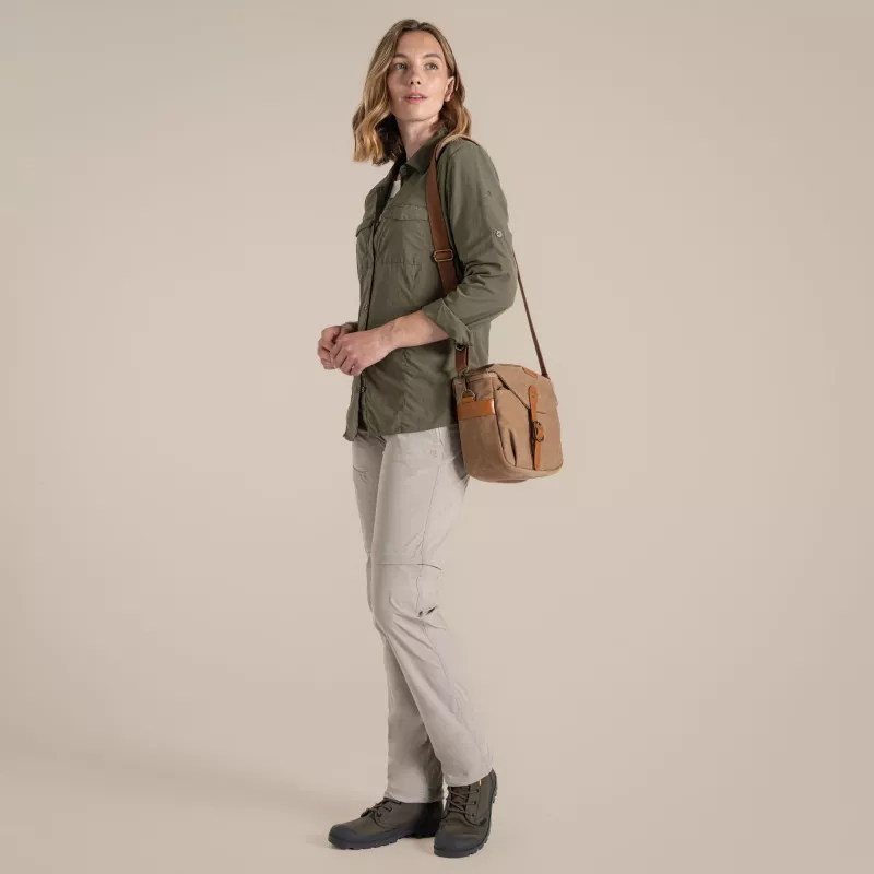 Craghoppers dames NosiLife Adventure langarmhemd III - Wild Olive - XL