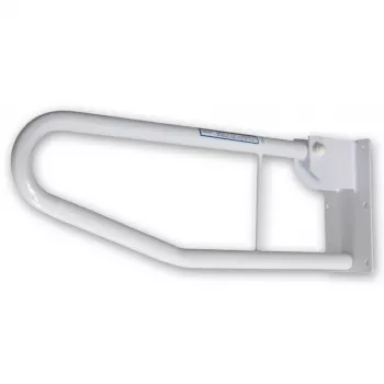 MOBILEX PLU058 draaibare badhandgreep - metaal, wit, 600 mm uitsteek, 150 kg belasting