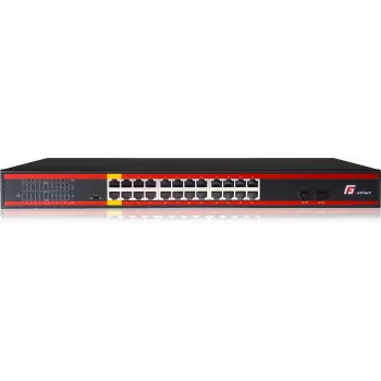 GETFORT GF-124-24PG-2S-400 24-poorts gigabit PoE+ switch met 2 SFP uplinks, 400W budget, rackmount