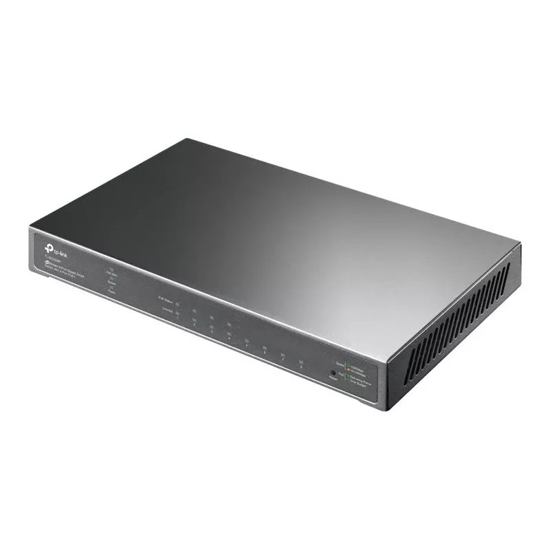 TP-Link Omada SG2008P 10-poorts Gigabit Smart PoE+ switch, 4× PoE+ 62W, 2× SFP, Cloud SDN, ventilatorloos, V3.3