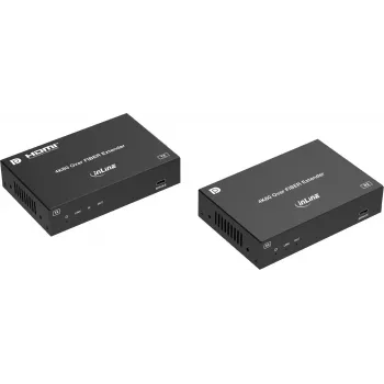 InLine® KVM-extender, DP 4K/60Hz, glasvezel singlemode, 10 km, set (57885O)