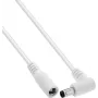 InLine® DC-verlengkabel, haakse stekker, 5,5 x 2,5 mm, wit, 2 m
