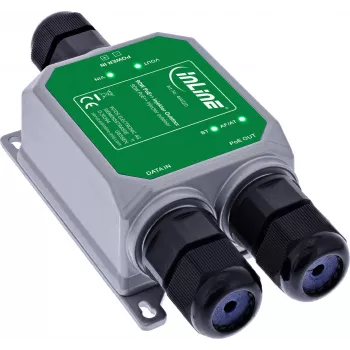 InLine® PoE++ outdoor-injector, 10Gb/s, 90W, IP67