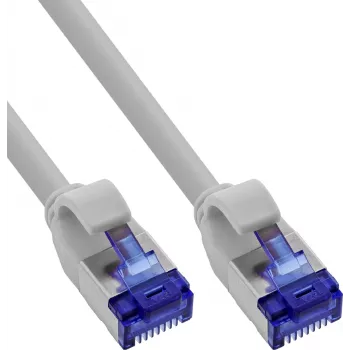 INLINE B-74933 Slim Cat.6A S/FTP LSZH patchkabel, grijs, 0,30m, 150-pack