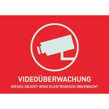 ABUS waarschuwingssticker videobewaking, 148x105 mm (AU1320)