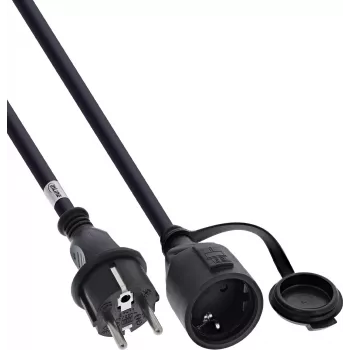 InLine® randaarde verlengkabel, outdoor IP44, aanraakbeveiliging, 20 m
