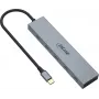 InLine USB-C-hub, 4x USB-C + Power Delivery 100 W, USB 3.2 Gen 2, grijs