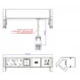 Bachmann DESK2 wit tafel-stroommodule met 2 Schuko-stopcontacten en USB-A/C 22W, 0,2m GST18
