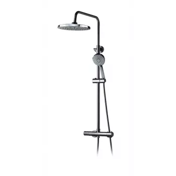 Thermostaat-doucheset ST-98001 met regendouche en handdouche, gepolijst chroom