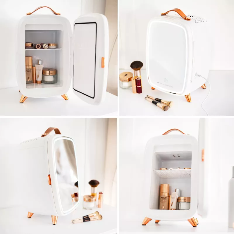 Rio FRBM-EU/1,0 6L Beauty-skincare-koelkast met LED-spiegel wit