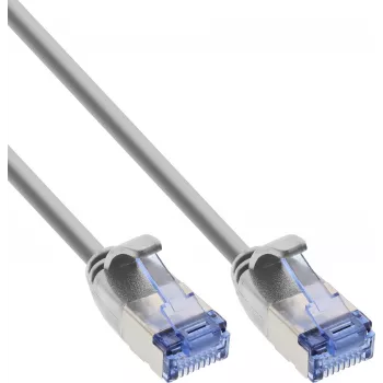 InLine® Slim patchkabel U/FTP PiMf Cat.6A grijs 7,5 m