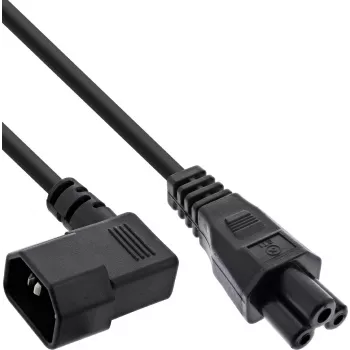 InLine® netkabel, C14 bus haaks naar C5 stekker, zwart, 2 m