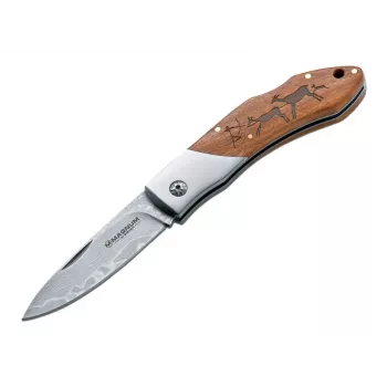 Boker Magnum Caveman Damascus zakmes 01RY818DAM