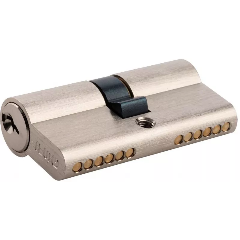 PSG 63.63030.MN Euro-profiel dubbelcilinderslot, massief messing, satijn nikkel, 30/30 mm, 3 sleutels