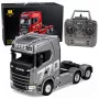 HUINA 32329 Scania 1:18 6-kanaals RC trekker met oplegger grijs zilver